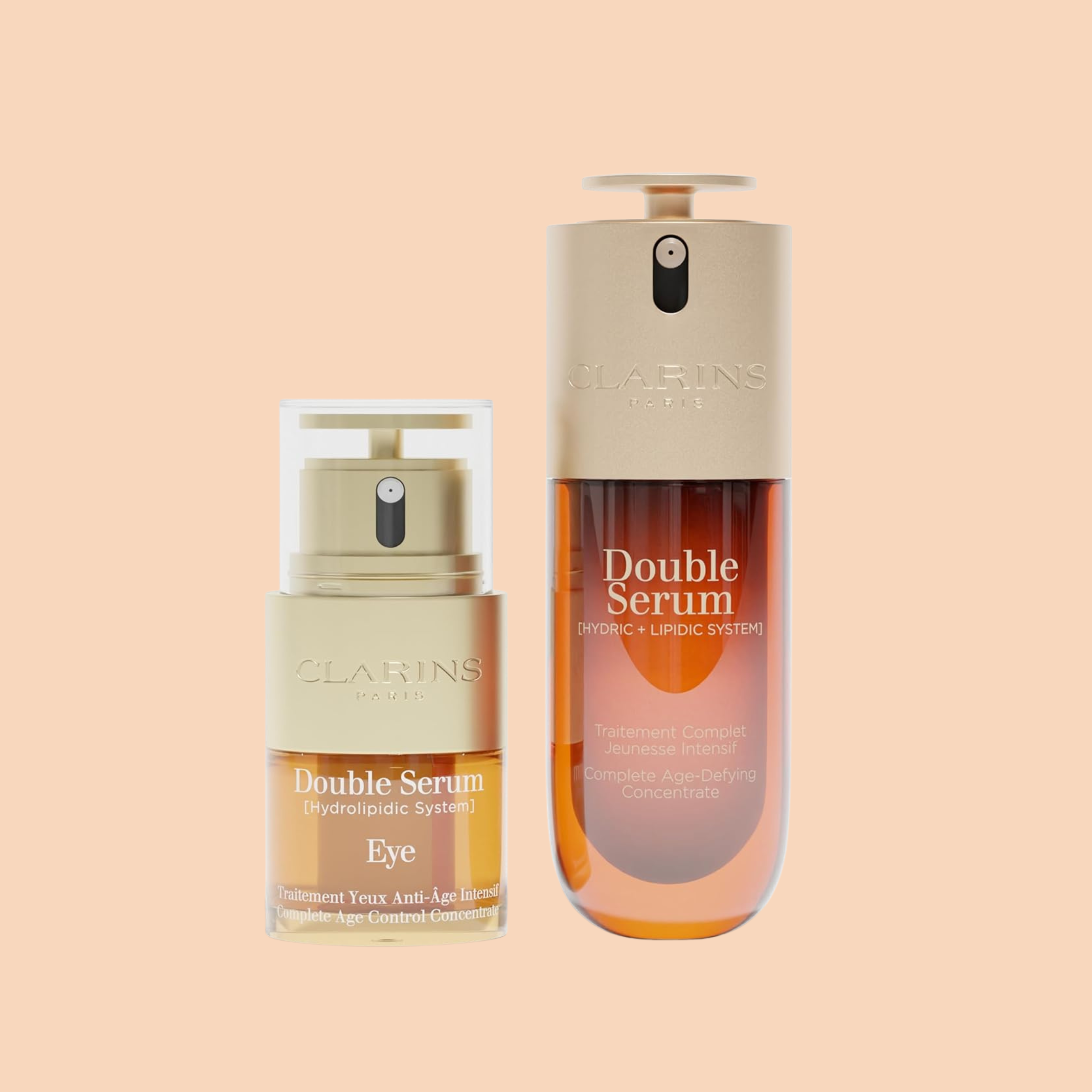 Clarins DOUBLE SERUM LIGHT TEXTURE | Anti Aging Serum | Visibly Firms, Smoothes, Boosts Radiance and Refines Pores | 24H Hydration | Great for Combination to Oily Skin and Humid Climates