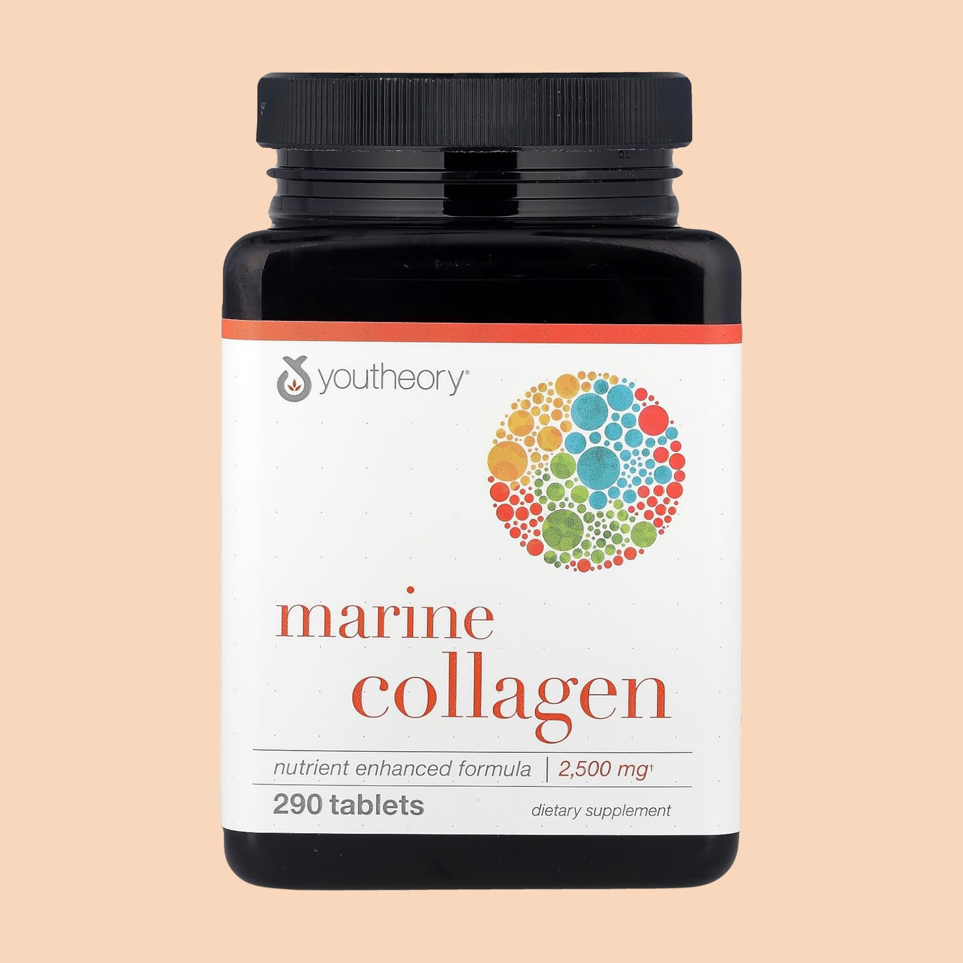 Youtheory Marine Collagen - 2,500 mg Hydrolyzed Collagen - Supports Skin* - Fish-Sourced Collagen - with Vitamin C, A, C, E, B6, B12 & More - Highly Digestible and Absorbable - 290 Tablets