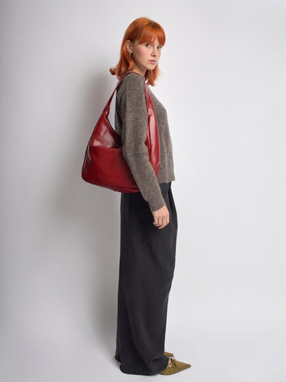 Retro Hobo Shoulder Bag Large PU Leather Tote
