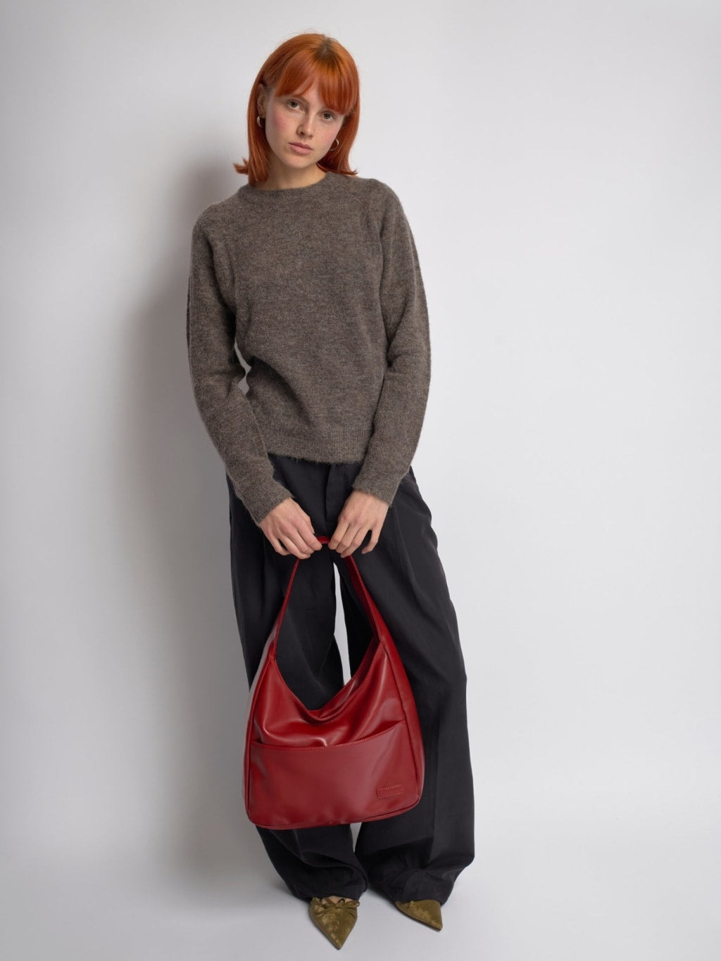 Retro Hobo Shoulder Bag Large PU Leather Tote