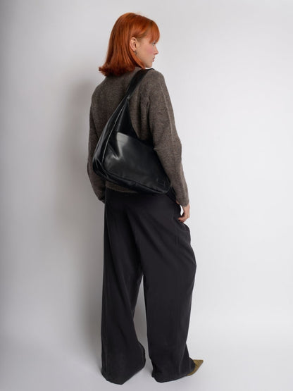 Retro Hobo Shoulder Bag Large PU Leather Tote